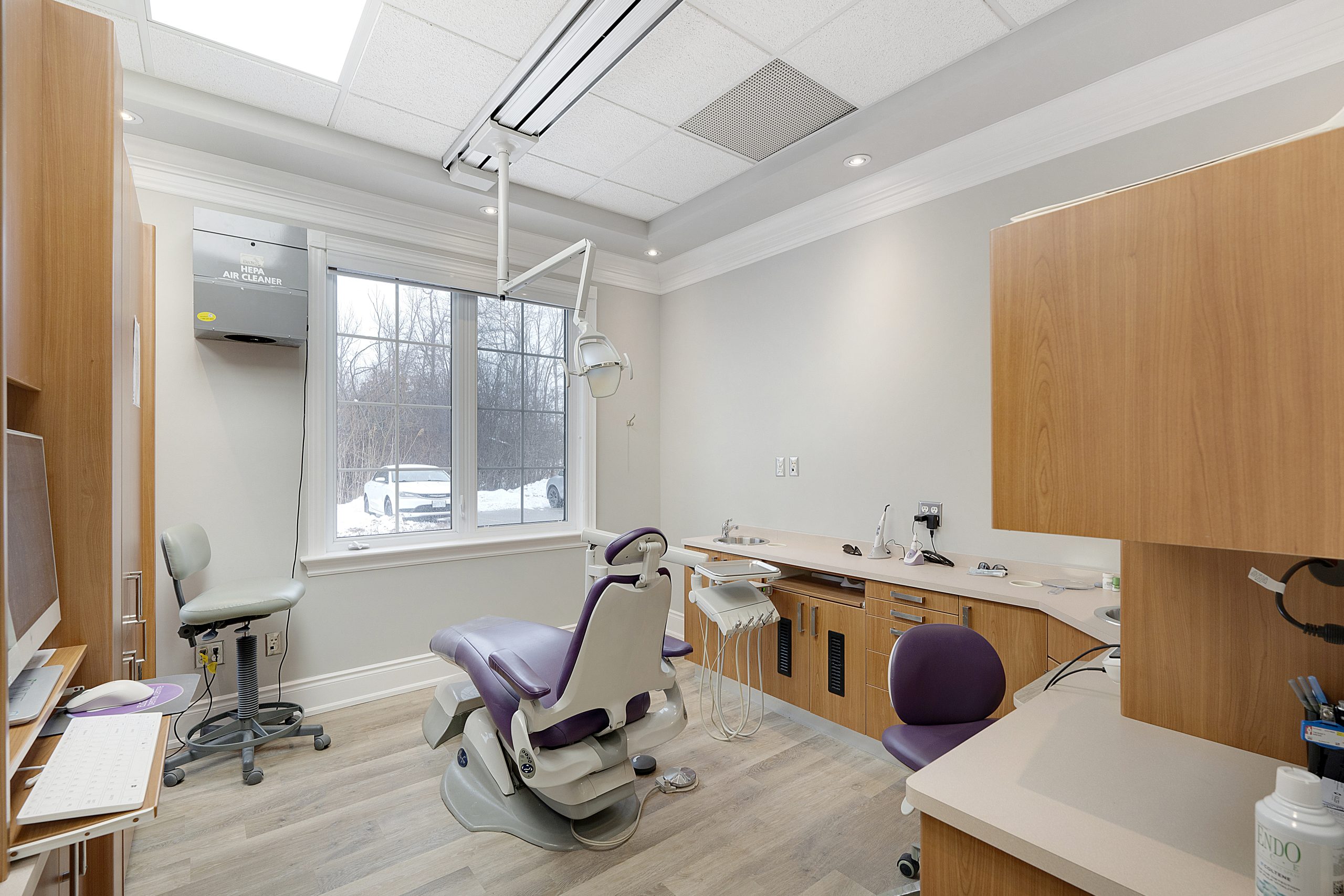 Dentist explaining X-ray to patient