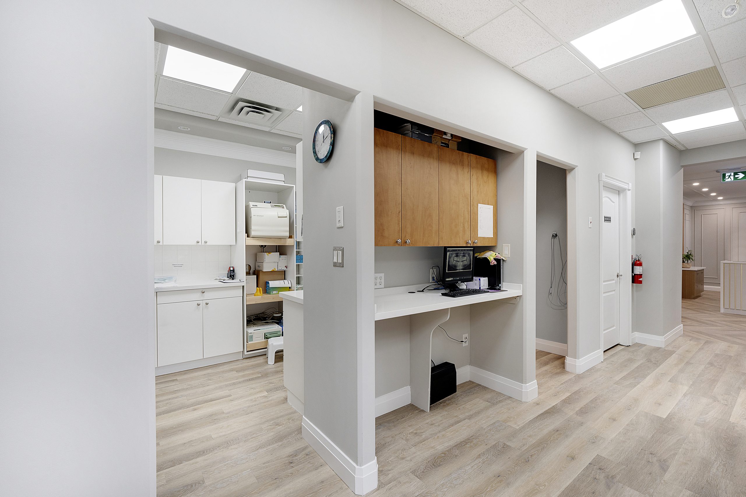 Modern dental exam room